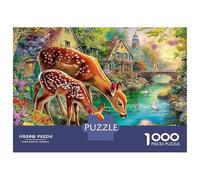 Magical Deer Jigsaw Puzzles for Adults 1000 Pieces Impossible PuzzleCosmic Creatures Jigsaw Puzzles for Adults Adult Puzzle Difficult Jigsaw Puzzle Challenging Game ti
