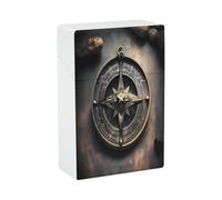 Magical Design Norse Runes Compass Cigarette Case Stylish Lightweight Pocket Holder Case for Smoke Waterproof Cigarette Dispenser Cigarettes Accessories for Outdoor Camping Hiking