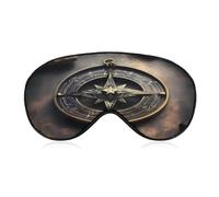 Magical Design Norse Runes Compass Eye Mask with Adjustable Strap Soft Breathable Sleep Mask for Home Office Travel Airplane Light Blocking Comfortable Eye Covers for Women Men