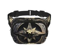 Magical Design Norse Runes Compass Fanny Pack Adjustable Crossbody Bag Large Waist Bag Travel Belt Bag Unisex Bum Bag