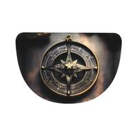 Magical Design Norse Runes Compass Flannel Half Moon Door Mat For Indoors
