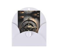 Magical Design Norse Runes Compass Greeting card, blank inner page, includes envelope, 10cm x 15cm.