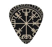 Magical Design Norse Runes Compass Guitar paddles, bass guitar, electric guitar or Hawaii four strings (12 packs, thin, medium, heavy)