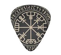 Magical Design Norse Runes Compass Guitar Plectrums 12 Pieces Set =>> Comfortable In The Hand With Smooth Edges Three Thicknesses To Match