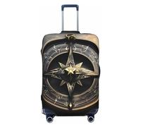 Magical Design Norse Runes Compass Luggage Covers for Suitcase Elastic Suitcase Cover Protector Dustproof Anti-Scratch Thicken Travel Luggage Cover Washable Baggage Covers Fit 18-32 Inch Luggage