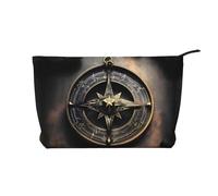 Magical Design Norse Runes Compass Pattern Large Capacity Corduroy Cosmetic Bag, Fashionable Waterproof toiletries Storage Bag