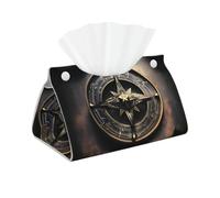 Magical Design Norse Runes Compass Patterned Long Tissue Box Cover, Made of Leather, Suitable for Living Rooms, desks, Offices, and bedrooms.