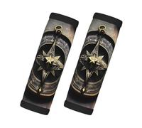 Magical Design Norse Runes Compass Print 2 Pack Luggage Handle Wraps for Suitcase, Soft Grips Travel Tag Covers, for Car Carry-On Bag