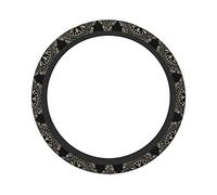 Magical Design Norse Runes Compass Thickened Elastic Steering Wheel Cover - Suitable for Most Vehicles Cars Durable Non-Slip