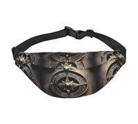 Magical Design Norse Runes Compass Travel crossbody waist bag, suitable for sports, running, cycling, traveling, fishing boys large waist bag,