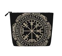 Magical Design Norse Runes Compass Waterproof Large Capacity with Zipper Travel Business Trip Home Multifunctional Makeup Bag Storage Bag Coin Purse