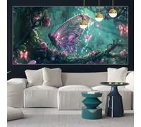 Magical Diamond Painting Kits for Adults 12x27inch Diamond Art Butterfly Painting by Numbers for Children with Full Square Drill Accessories, DIY Crystal Arts and Crafts Cross Stitch Pictures y-w206