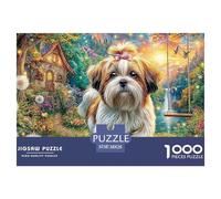 Magical Dog GardenPhenomenal 1000-Piece Jigsaw Puzzles for Adults The Definitive Encounter with Impossible, Hard, Difficult Challenging Puzzle Games - This Is The Crowning Gift Jigsaw Puzzles for Adu