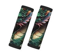 Magical Dragon Flower Print Handles Protection Luggage Handle Wrap Grips 2 Packs Suitcase Identifiers Soft Grip