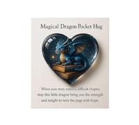 Magical Dragon Pocket Hug, Symbol of Strength & Insight, Dragon-Themed Pocket Hug Keepsake with Greeting Cards, Emotional Support Dragons Gift, for Friends, Colleague, Fantasy Lovers (1Pcs)