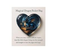 Magical Dragon Pocket Hug, Themed Pocket Hug Heart Token with Greeting Cards, Emotional Support Token & Encouragement Gift for Friends, Small Decorative Keepsake (1pcs)