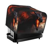 Magical Dragon Print 4-Slice Toaster Cover Dustproof Waterproof Kitchen Appliance Shield Daily Usability