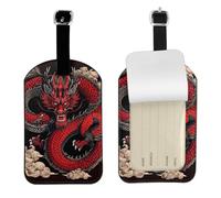 Magical Dragon Print Bag Tags Stylish Luggage Tag 4.3 x 2.76 Inch Essential Travel Accessory Suitcases