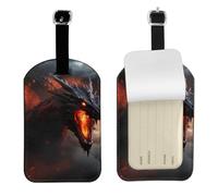 Magical Dragon Print Bag Tags Stylish Luggage Tag 4.3 x 2.76 Inch Essential Travel Accessory Suitcases