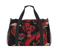 Magical Dragon Print Foldable Carry On Tote Large Capacity Hand Carry Bag for Airplane Weekend Getaways