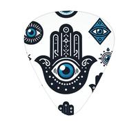 Magical-Evil-Eye 12 Pack Guitar Picks With 3 Thicknesses And Storage Box, Abs Plectrums For Electric Bass Guitar Players