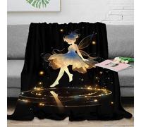 Magical Fairy 3D Printed Blanket Microfiber Cozy Home Decor Dreamland Pattern Throw Blanket Warm for Adults Sofa Bedroom 50x60(127x152cm)