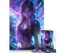 Magical Fairy Anime Girl Jigsaws 1000 Pieces for Adults Sharp Thinking Smooth Thick Fun Activity Home Display (38x52cm)