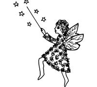 'Magical Fairy' Rubber Stamp - Unmounted Design for Crafting & Scrapbooking, A7 (RS00047561)