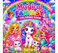 Magical Fantasy Coloring Book: 50 Cute Fantasy Coloring Pages Featuring Unicorns Princesses Fairies Mermaids Castles Butterflies and Adorable Animals Bold and Easy Designs for Girls Ages 4 to 8