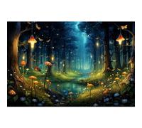 Magical Fantasy Forest Photography Backdrop Jungle Safari Theme Party Background Spring Green Tree Mushroom Butterfly Enchanted Forest Theme Baby Shower Adult Photo Studio Props 20x10ft