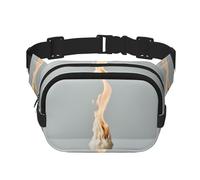Magical Fire Square double - layer fanny pack with adjustable shoulder strap - travelling fanny pack - perfect for outdoor sports, Black, One Size