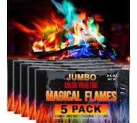 Magical Flames Jumbo Create Colorful & Vibrant Flames for Fire Pit - Campfire, Bonfire, Outdoor Fireplace - Magical, Colorful, Rainbow, Mystic Flames - Twice The Color - Half The Price (5)