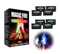 Magical Flames,Magic Neon Flames Fire,Mystical Colour Changing Flame,Magics Neon Flames Fire Colourant,Colorful Neon Flames,for Indoor,Outdoor,Party Dinner,Yard Campfire,8pcX 10g