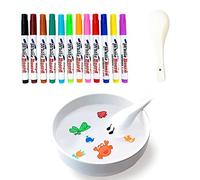 Magical Floating Ink Pen Set Kids Water Painting Kit with Dry Erase Whiteboard Marker Creative Drawing Pens Ceramic Spoon for Imagination Hands-on Skill Development