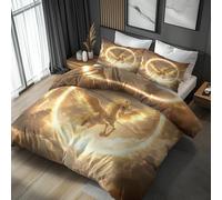Magical Flying Horse Single Bed Duvet Cover Set 2 Piece with 1 Pillowcase, Fantasy Unicorns Cloud Sky Patterned Bedroom Decor Bedding, Soft Microfibre Quilt Cover with Zip ZC#105