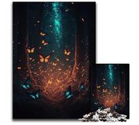 Magical Forest 1000 Pieces Puzzles for Adults Wooden Jigsaw Perfect for Family Fun on Christmas Thanksgiving Birthdays Easter 1000 PCS(75x50cm)