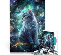 Magical Forest CatJigsaws 1000 Pieces for Adults for Educational Game Challenge Toy is ideal as a gift for the whole family 38x26cm
