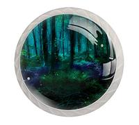 Magical Forest Fairies Create an Enchanted Forest Drawer Knobs Pulls Cabinet Handle for Kitchen Cupboard Bedroom Dresser Bathroom Furniture Door (4 Pack)