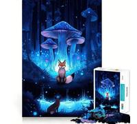 Magical Forest Foxes Jigsaws 1000 Pieces for Adults DIY Fun Clean Connection Pattern Build (50x75cm)