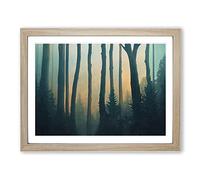Magical Forest Framed Print | A3 Oak Framed Wall Art | Ready to Hang | Modern Landscape Picture | Living Room Bedroom Lounge Office