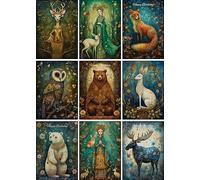 Magical Forest Greeting Cards - Pack of 9 Small A6 - Blank Inside