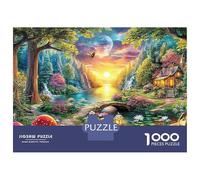 Magical Forest Jigsaws 1000 Piece Puzzle Enchanted Forest Scene Impossible Educational Games Wall Decor Family Game for Adults And Kids 52x38cm/1000pcs