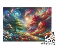 Magical Forest Pathway Jigsaw Puzzles Puzzles for Adults Kids. 1000 Piece Impossible Challenge Toy Educational Games Home Decoration for Adults& Kids Age 14 Years Up 70x50cm/1000pcs