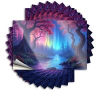 Magical Forest with Rainbow Light Beams Love Lover - Funny Sticker Garage Waterproof Decal(8X12CM)