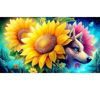 Magical-Foxes-and-Trees-Under-Moon Jigsaw Puzzles for Adults: 1000-Piece Recycled Cardboard - Decoration 75x50cm/1000pcs