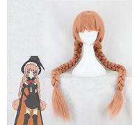 Magical Girl Raising Project Speed Murota Tsubame Cosplay Perücke Orange Pink Twist Braid Kunsthaarperücken + Perückenkappe