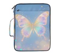 Magical Glitter Rainbow Butterfly Expandable Hanging File 7 Pockets A4 Letter Size with Zipper Closure for Home Office Travel File Pocket Folder organizador