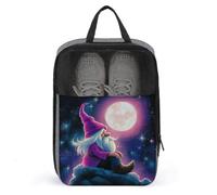 Magical Gnome and Moon Shoe Bag for Travel Daily Use Anti-dust Storage Carrier Golf Shoe Pouch