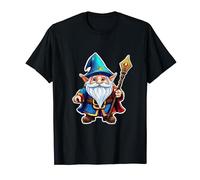 Magical Gnome Wizard Illusionist Fantasy Beard Sketch T-Shirt
