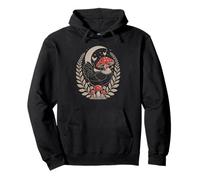 Magical Goblincore Chicken Resting Under A Wild Fungi Pullover Hoodie